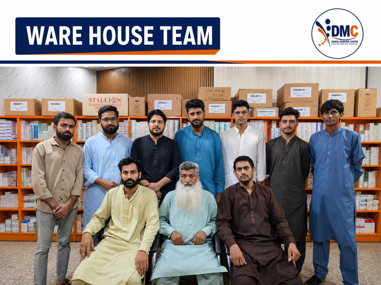 The Danial Medicine Center warehouse team